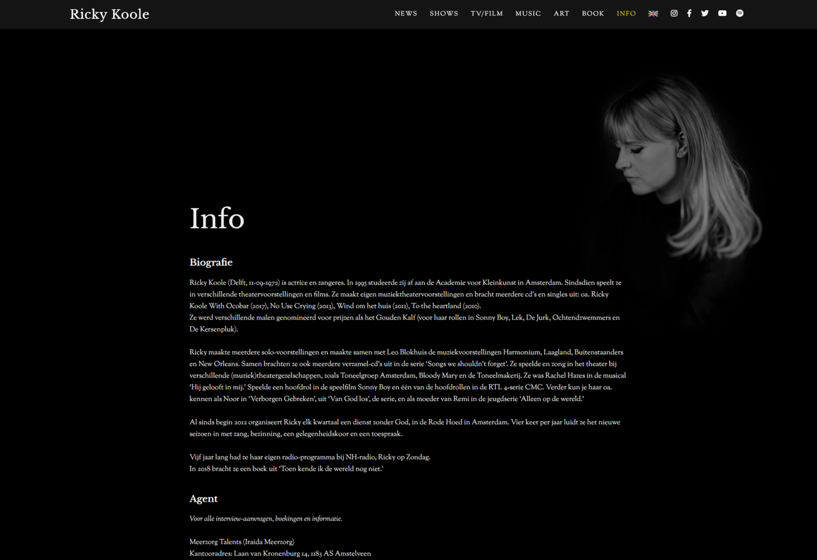 Ricky Koole info/bio page