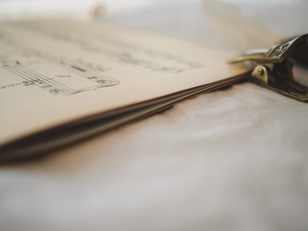 Journal A5: vintage music paper detail