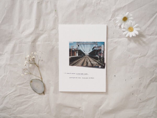 Postcard set: Right track